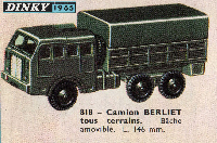<a href='../files/catalogue/Dinky France/818/1965818.jpg' target='dimg'>Dinky France 1965 818  Berliet Army 6 wheel </a>